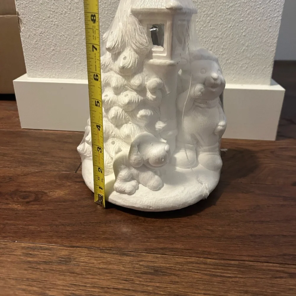 Unpainted Ceramic Bisque Christmas Tree Decoration